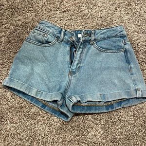 pacsun denim mom shorts